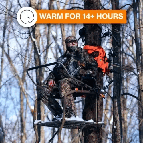 Hunter outside in the elements