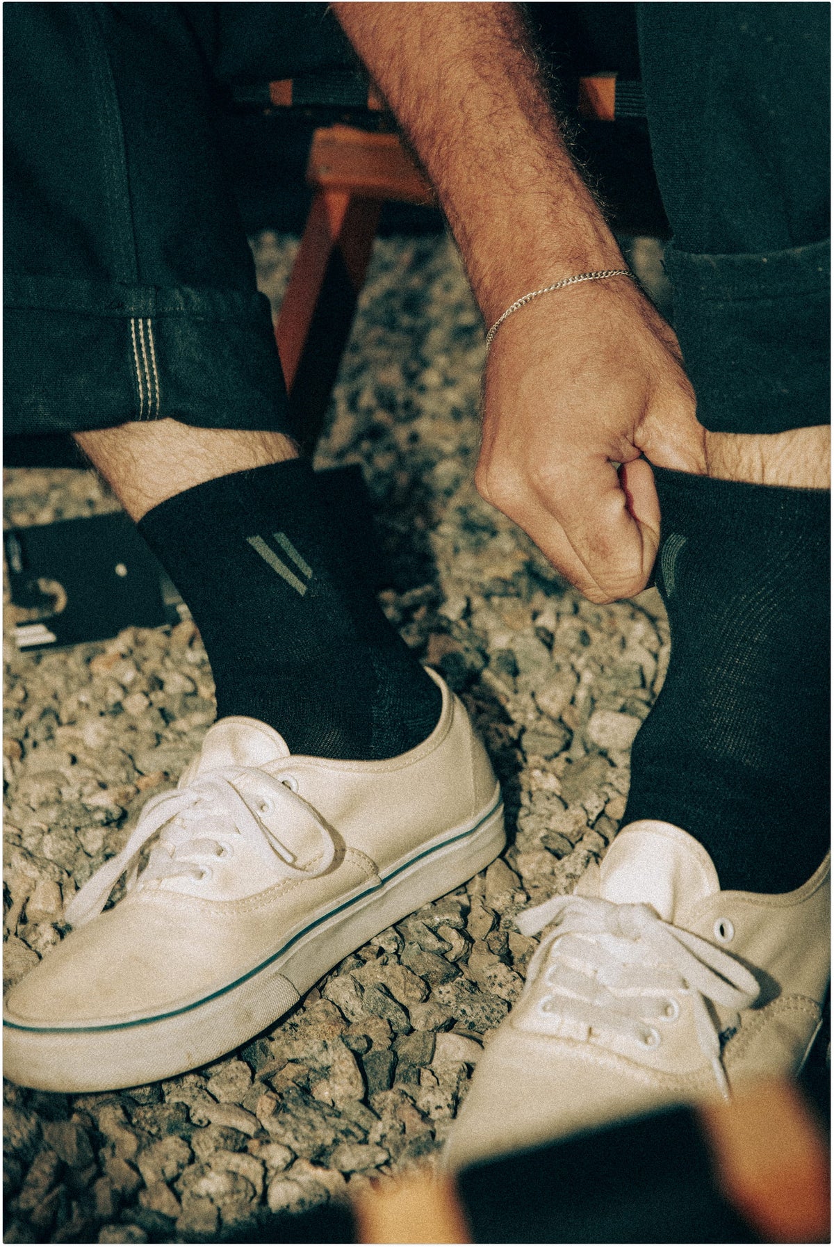 Customer wearing Hollow socks