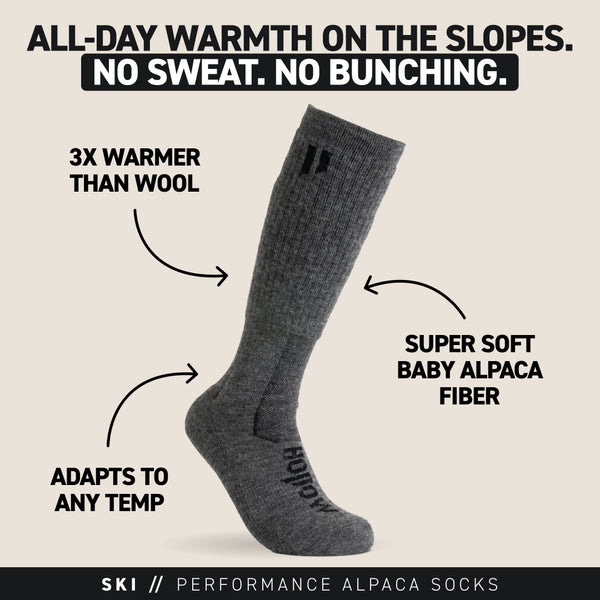 Pure Athlete Alpaca Ski Socks – Men Warm Wool Burkina Faso - View #8