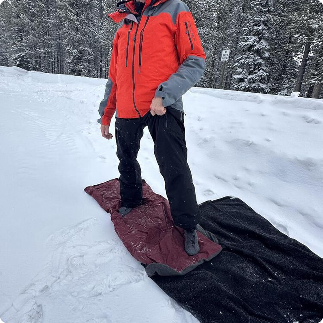 Hollow Ski & Snow Socks worn by a REAL customer
