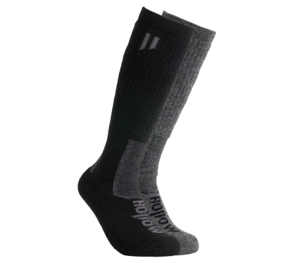 Black alpaca ski socks