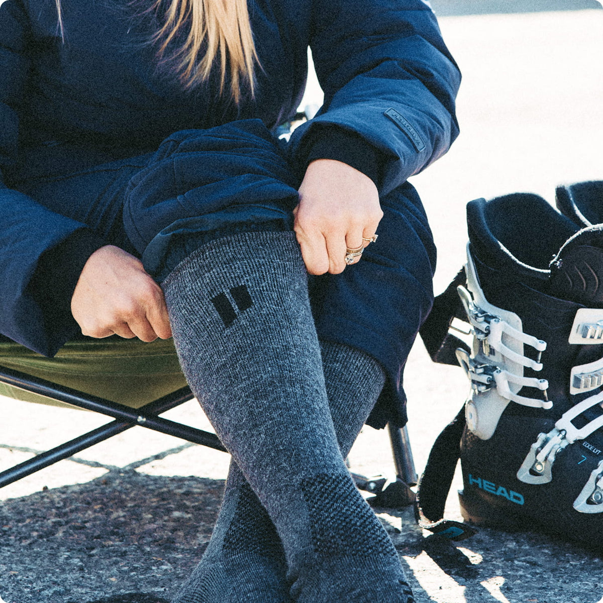 30% less bulk vs typical hunting socks which results in more blood flow. Giving WARMER Feet!