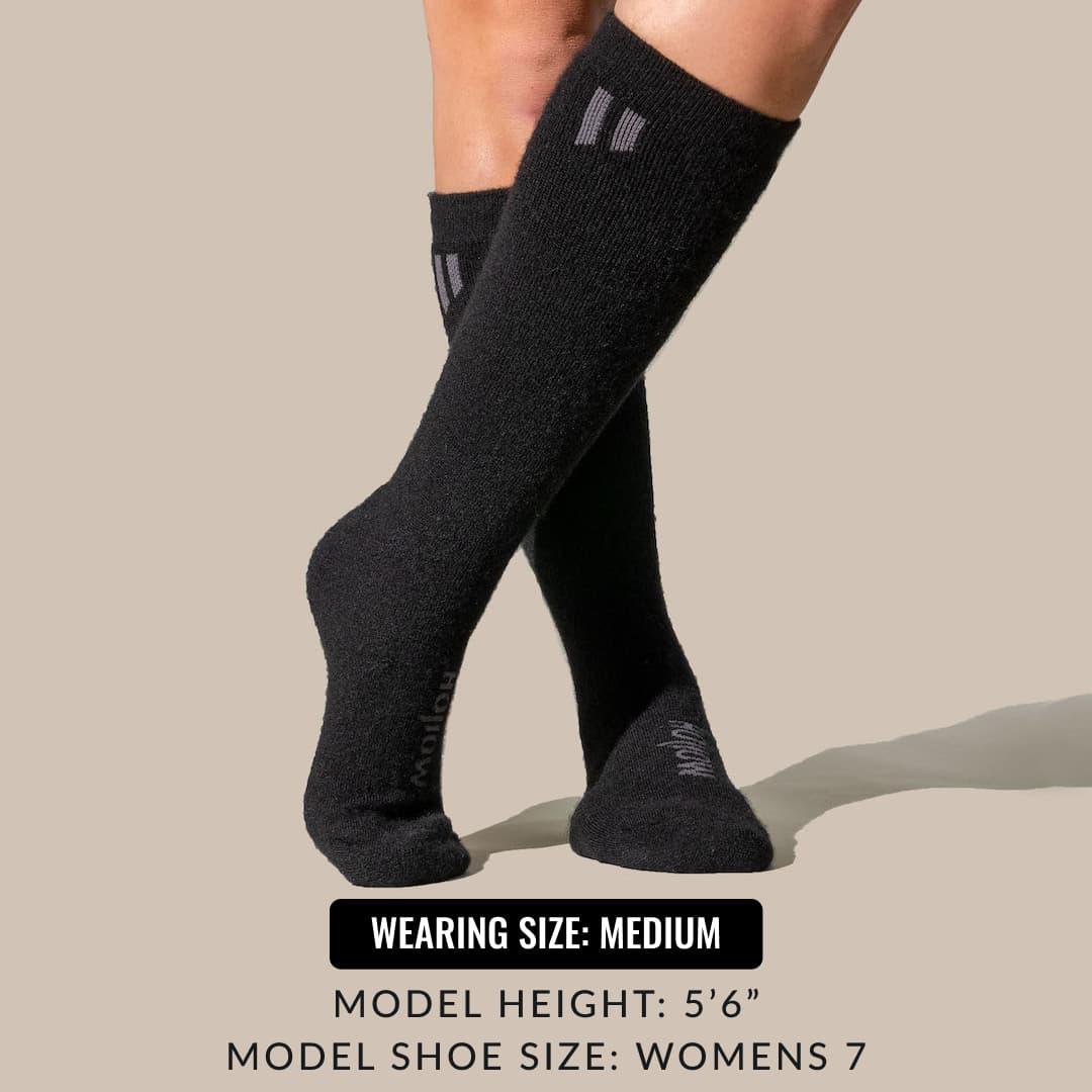 Weatherproof Vintage Men's Outdoor Wool Blend Crew Socks, Black, Pairs
